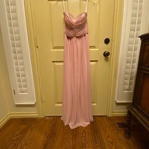 Pretty pink strapless gown